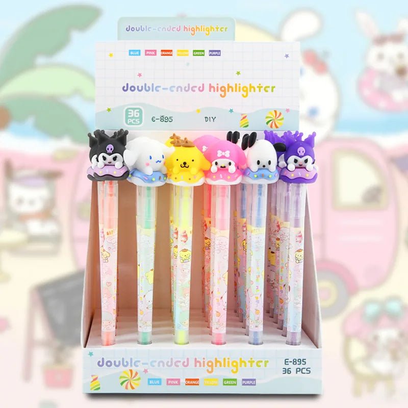36 peças marca - texto ponta dupla Sanrio - Creative Brinquedos
