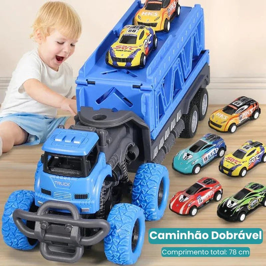MegaTruck Explorer – Caminhão com Pista e Mini Carros - Creative Brinquedos