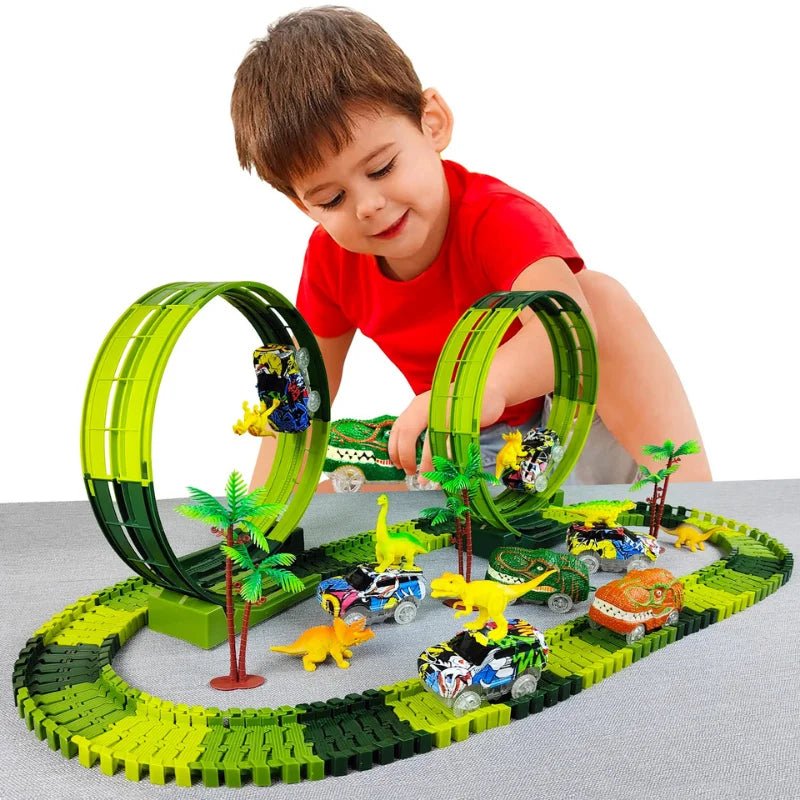 Pista Aventura Jurássica – 217 Peças - Creative Brinquedos