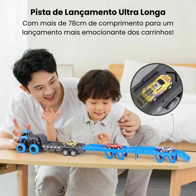 MegaTruck Explorer – Caminhão com Pista e Mini Carros - Creative Brinquedos