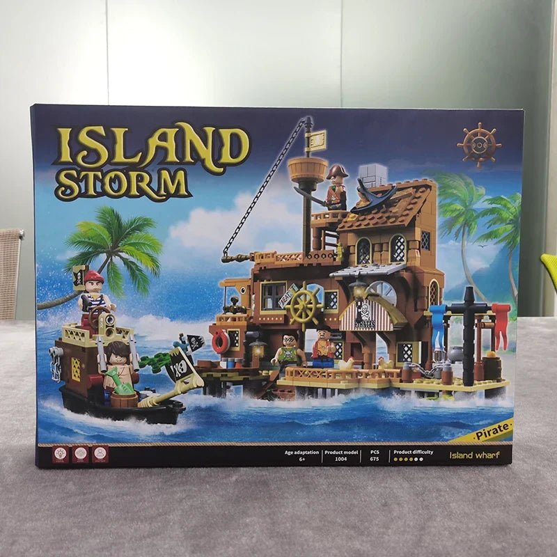 Pirate Builder Kids – Ilha e Navio de Montar - Creative Brinquedos