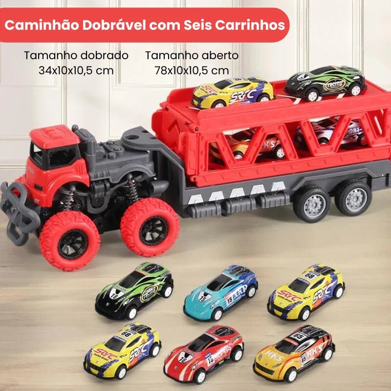 MegaTruck Explorer – Caminhão com Pista e Mini Carros - Creative Brinquedos