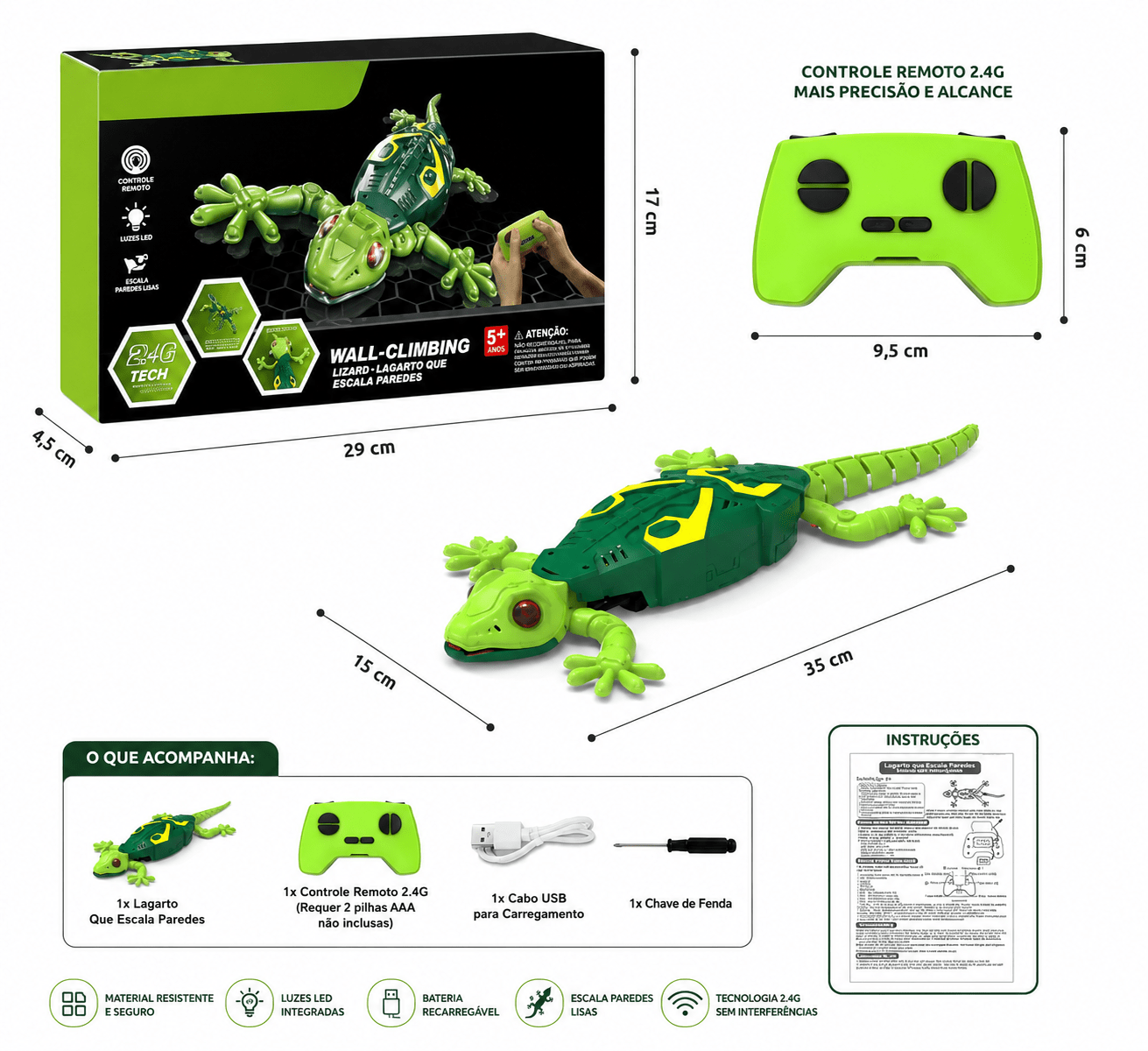 O Lagarto Anti - Gravidade RC - Creative Brinquedos