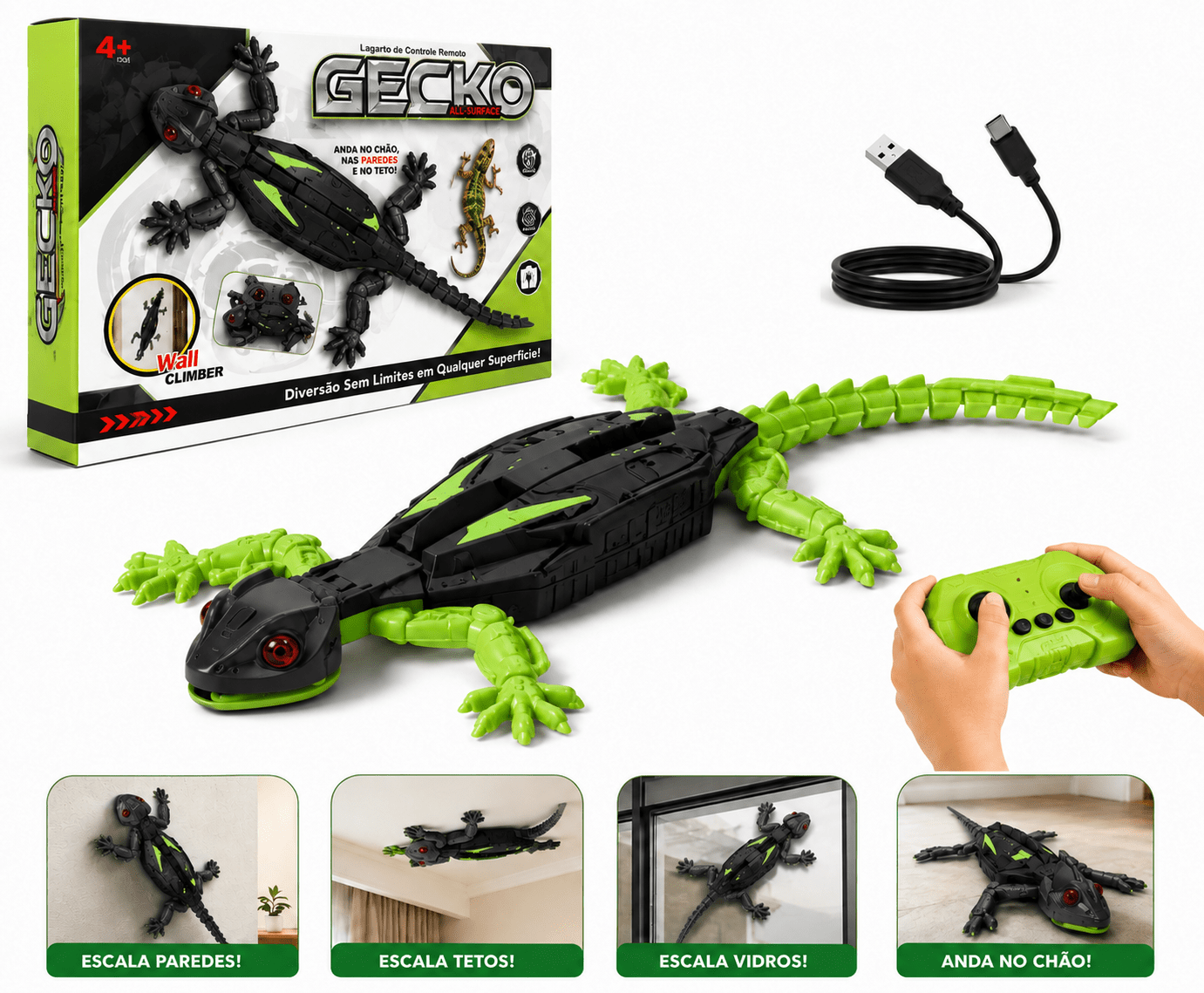 O Lagarto Anti - Gravidade RC - Creative Brinquedos
