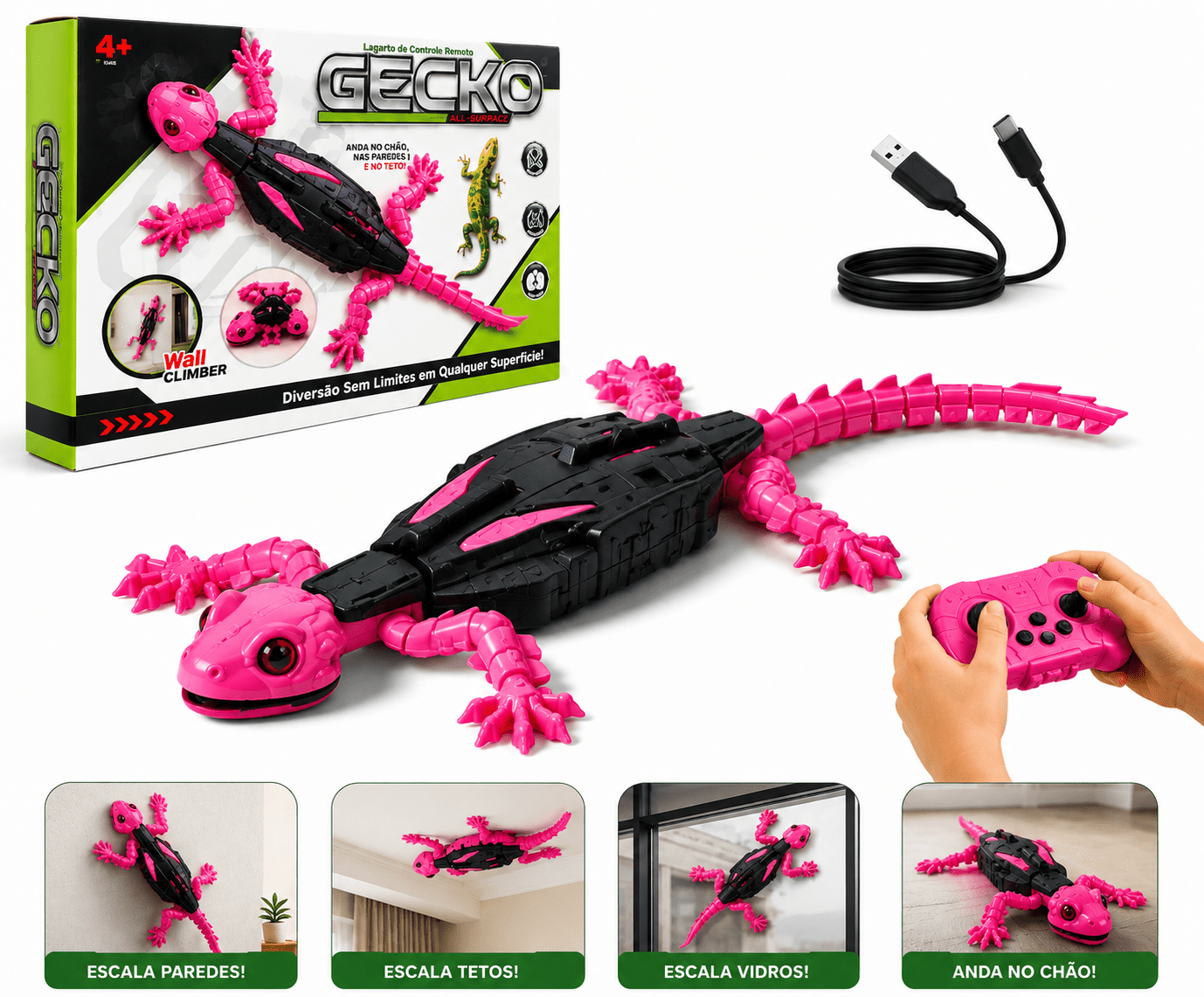 O Lagarto Anti - Gravidade RC - Creative Brinquedos