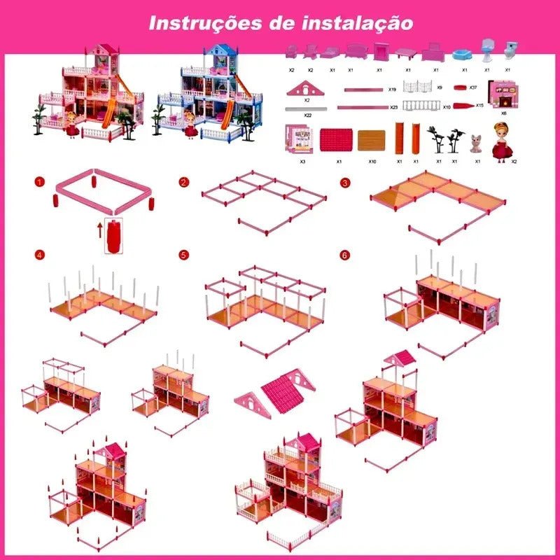 CASTELO DOS SONHOS – CASA DE BONECAS - Creative Brinquedos