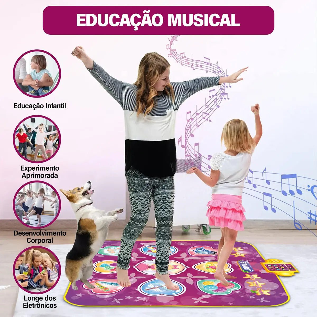 Dance Mat Kids – Tapete Musical Interativo - Creative Brinquedos
