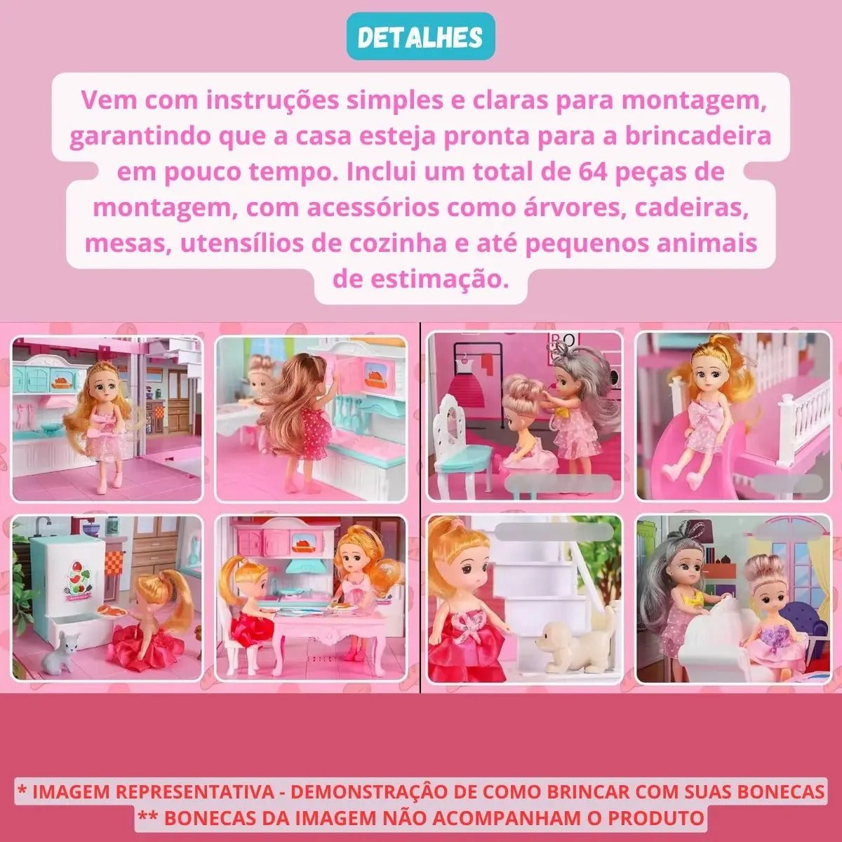 Dreamhouse Kids – Casa de Bonecas 4 Andares - Creative Brinquedos