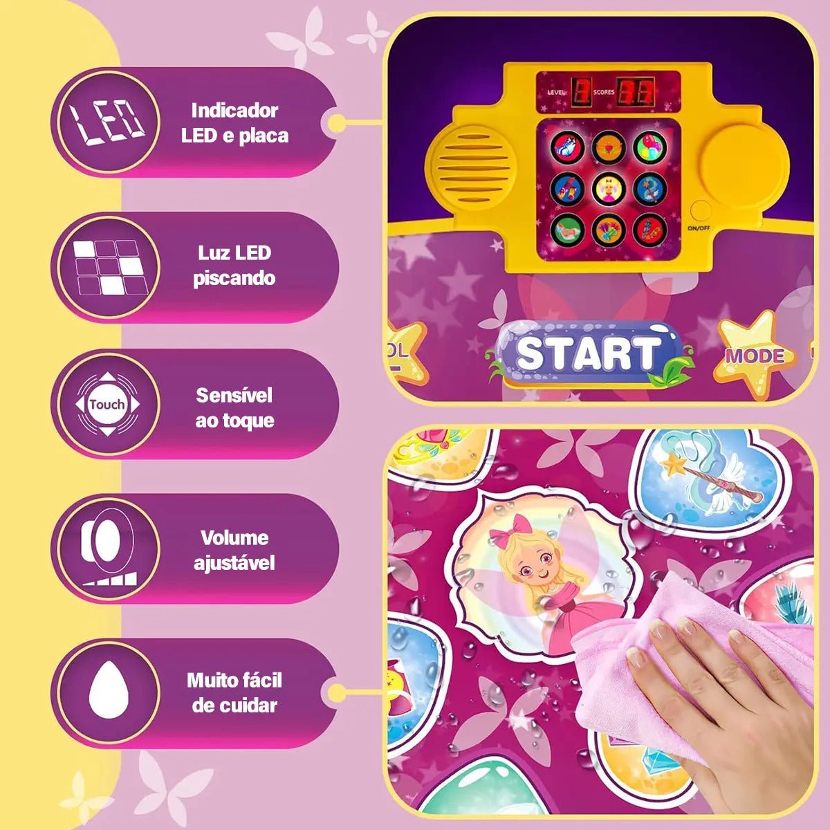 Dance Mat Kids – Tapete Musical Interativo - Creative Brinquedos