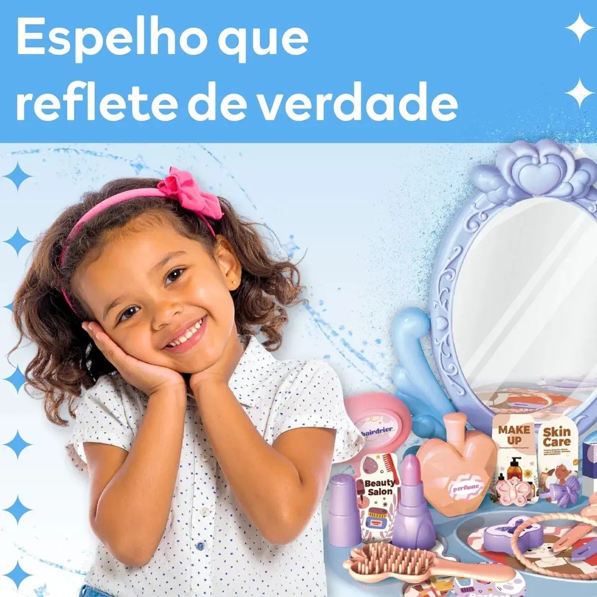 PRINCESS VANITY KIDS – PENTEADEIRA INFANTIL - Creative Brinquedos