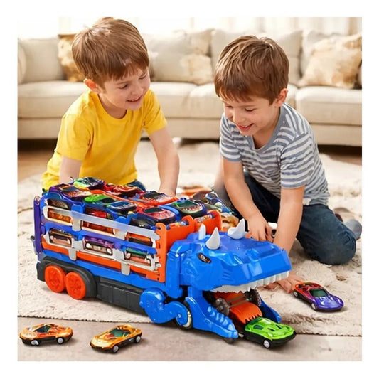 Caminhão Super Dino – 18 Carrinhos de Metal - Creative Brinquedos