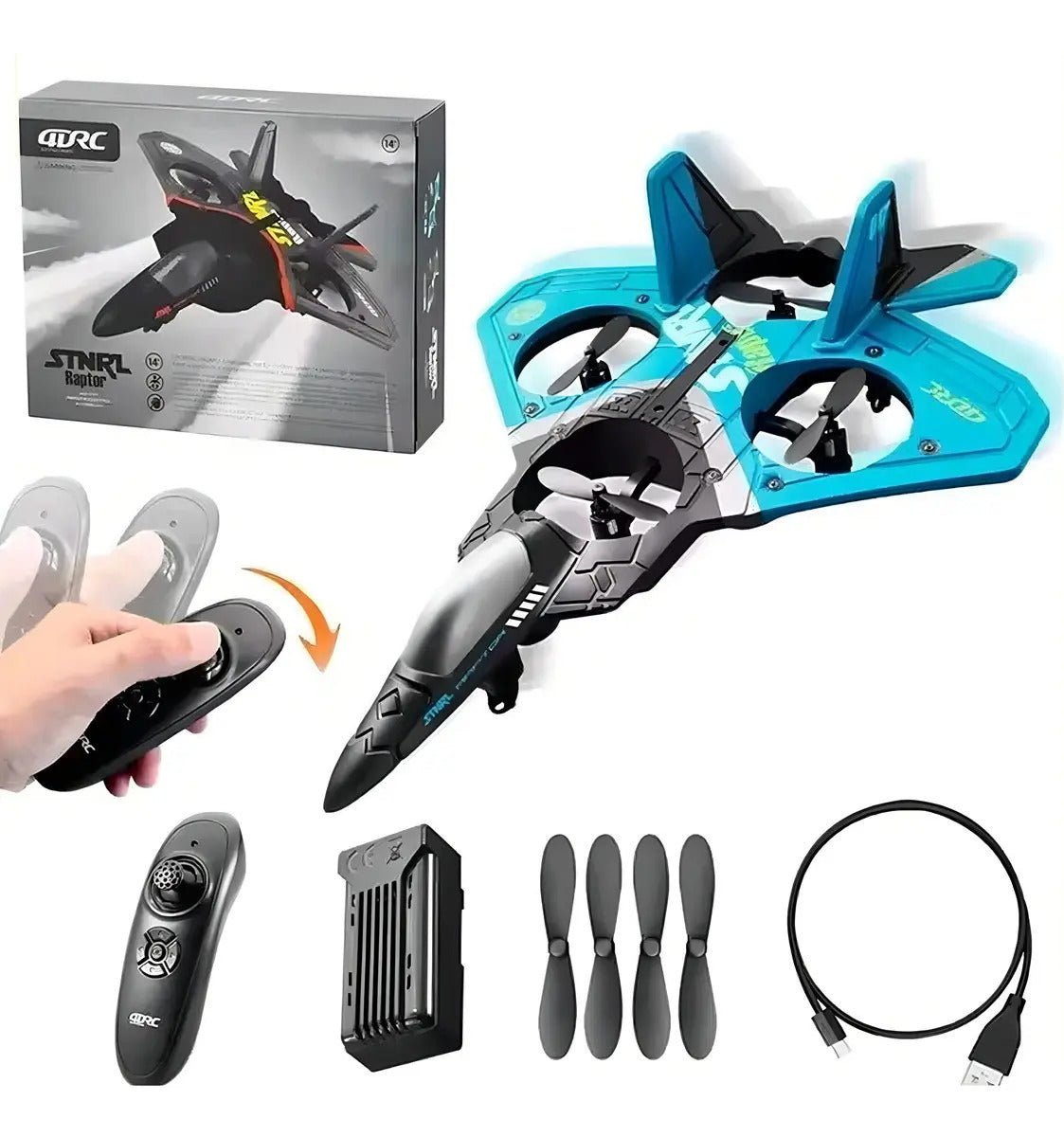 Drone Avião Controle Remoto – Fácil de Pilotar e Super Estável - Creative Brinquedos