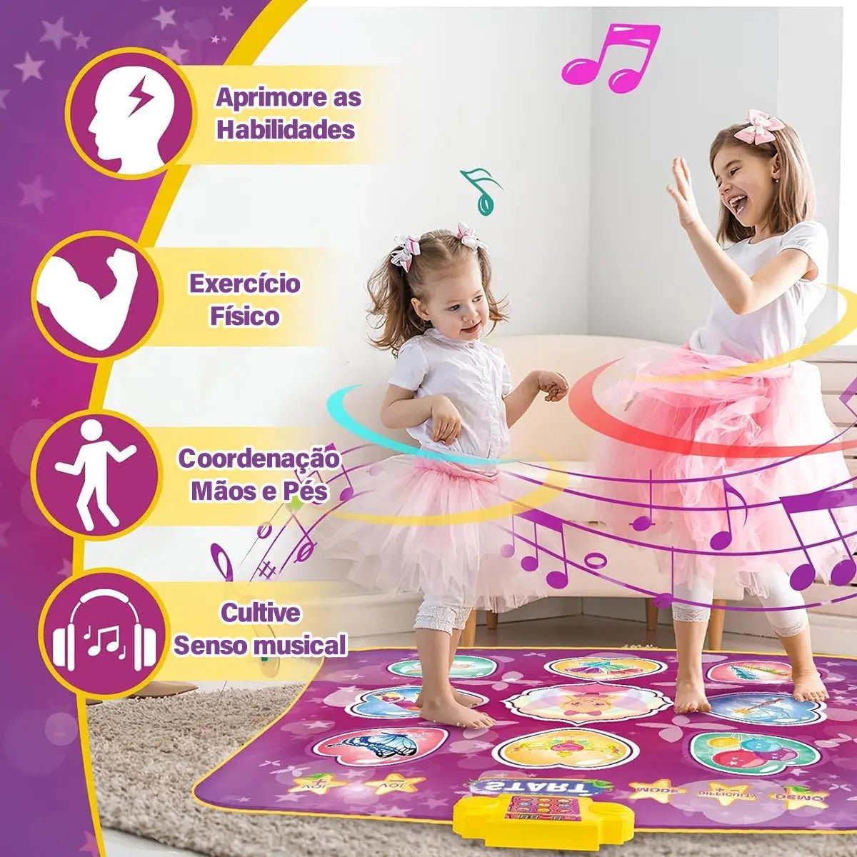 Dance Mat Kids – Tapete Musical Interativo - Creative Brinquedos