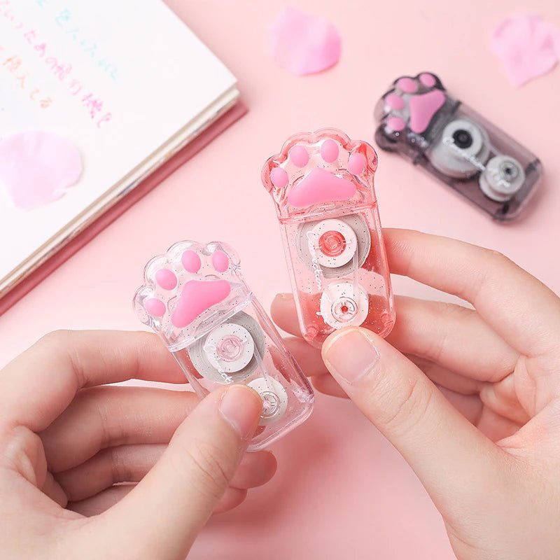 6 peças fita corretiva patinha transparente - Creative Brinquedos