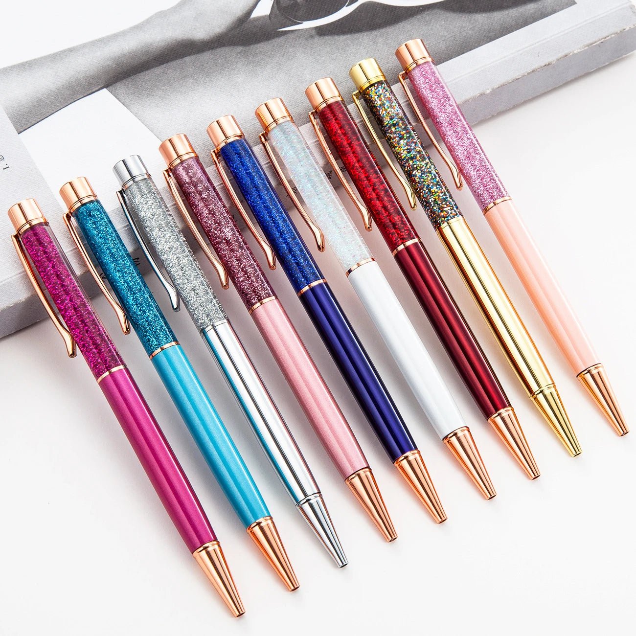 6 peças caneta luxo água glitter - Creative Brinquedos