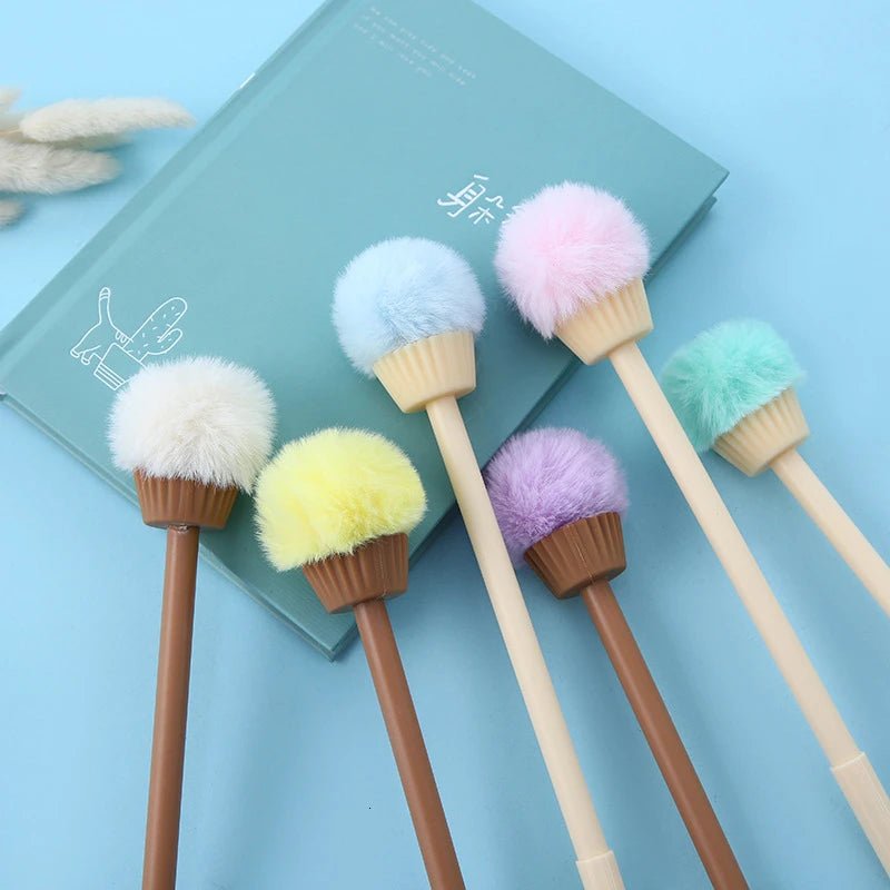 6 peças caneta cupcake pelúcia - Creative Brinquedos
