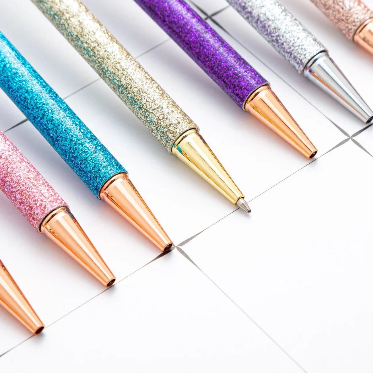 6 peças caneta luxo diamante glitter - Creative Brinquedos