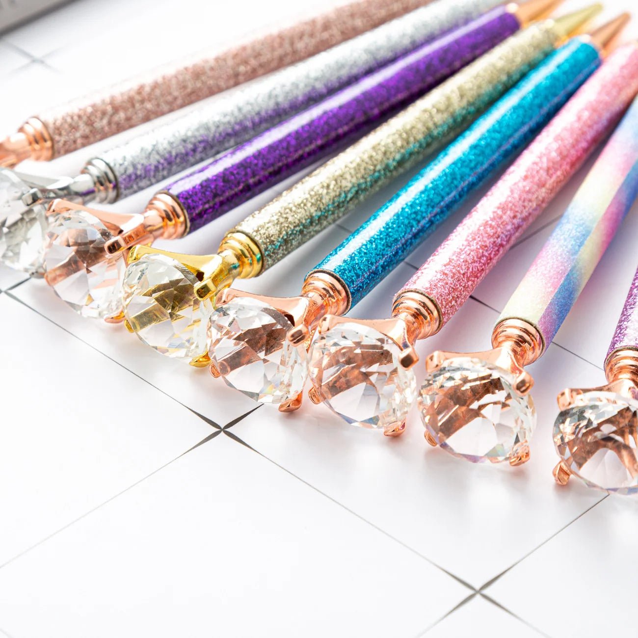 6 peças caneta luxo diamante glitter - Creative Brinquedos