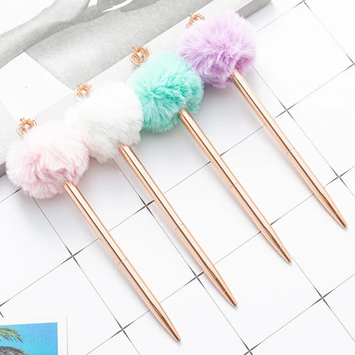 6 peças caneta luxo pompom - Creative Brinquedos