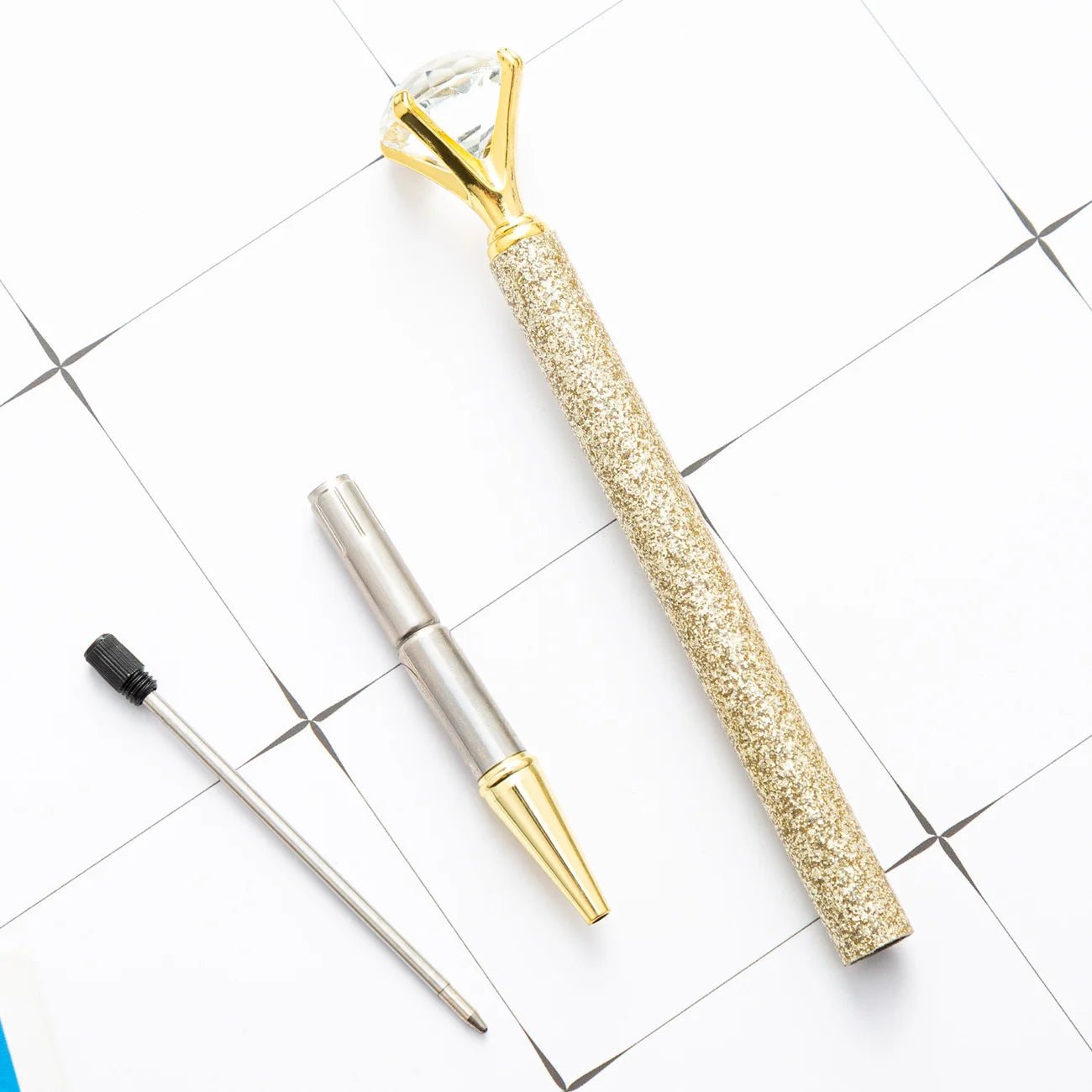 6 peças caneta luxo diamante glitter - Creative Brinquedos