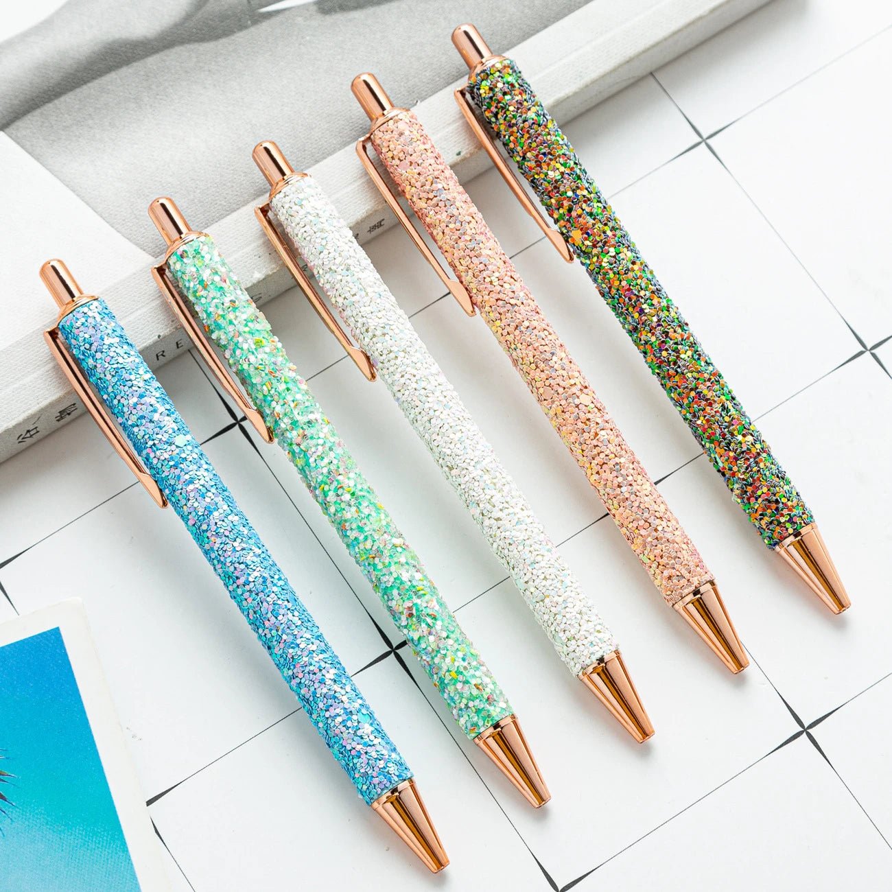 6 peças caneta luxo lantejoulas - Creative Brinquedos