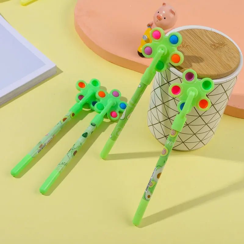6 peças caneta pop - it giratória - Creative Brinquedos