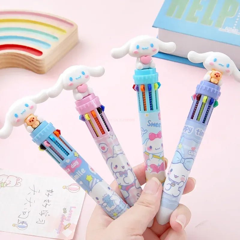 18/36 peças caneta 10 cores Cinnamoroll Sanrio - Creative Brinquedos