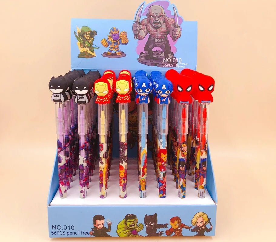 56 peças lapiseira troca ponta Marvel/Disney - Creative Brinquedos