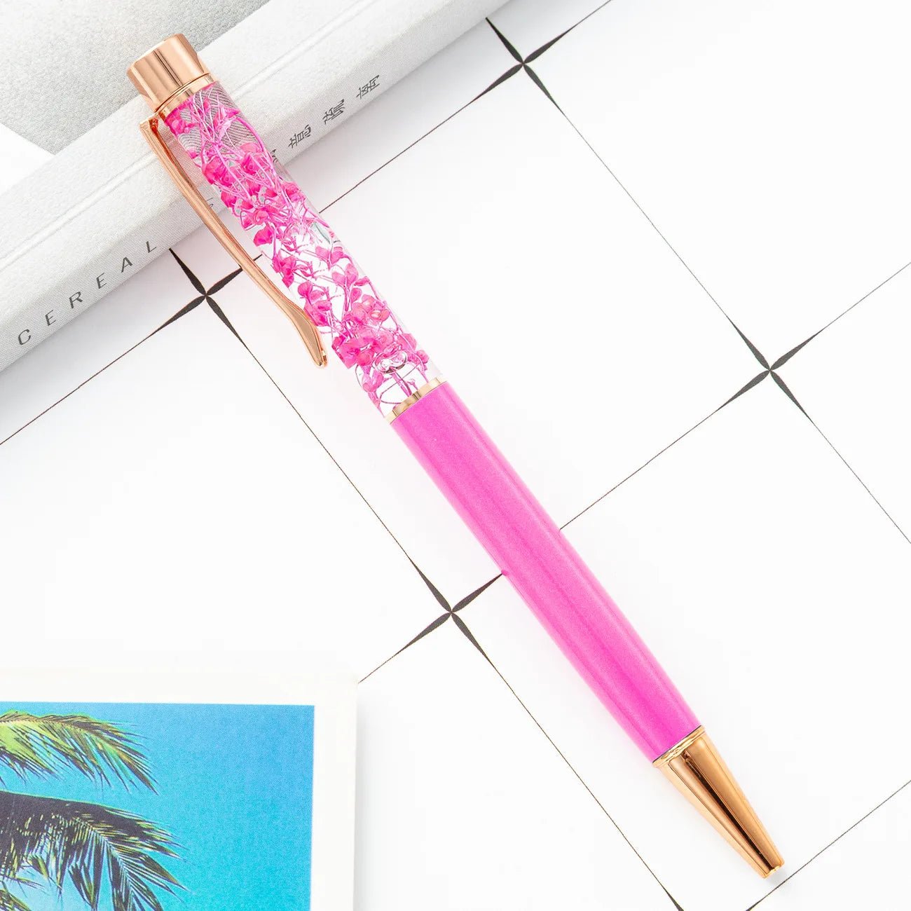 30 peças caneta luxo flower - Creative Brinquedos