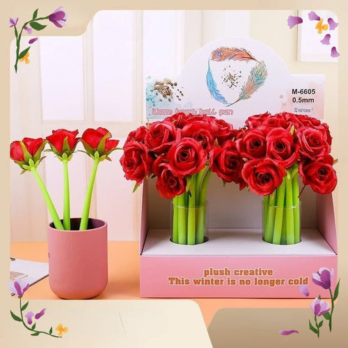 24 peças caneta flor - Creative Brinquedos