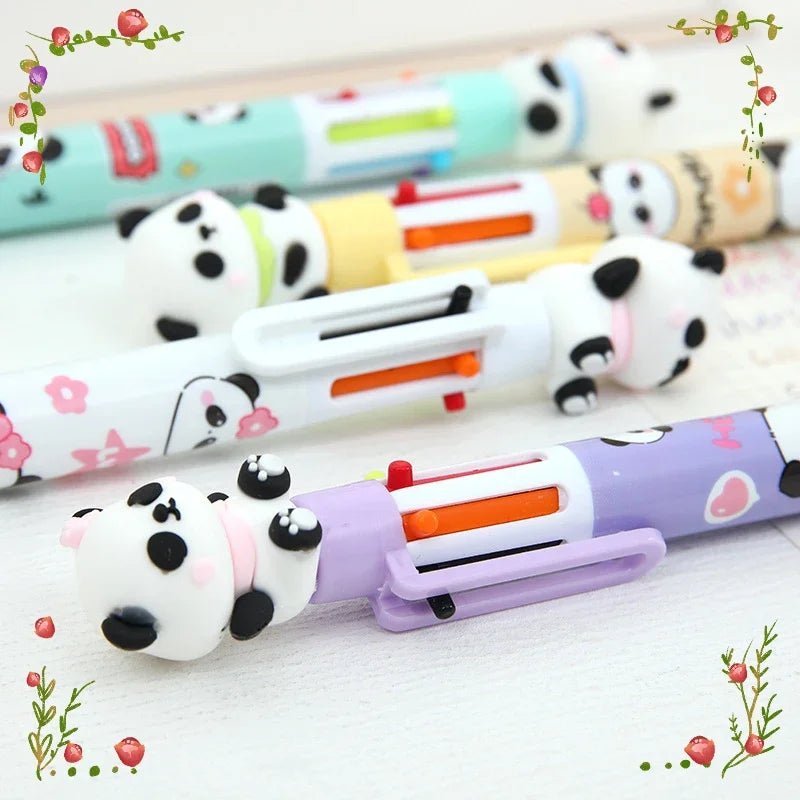 24 peças caneta panda 6 cores - Creative Brinquedos