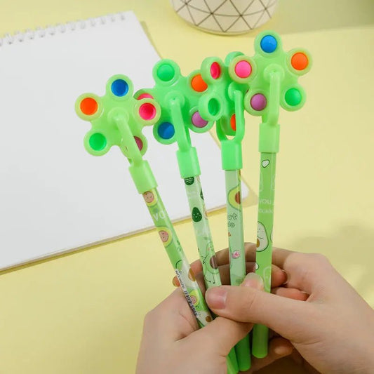 6 peças caneta pop - it giratória - Creative Brinquedos