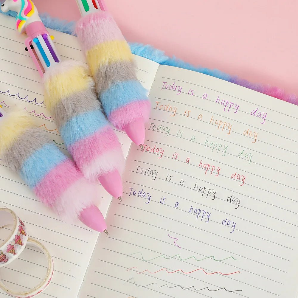 24 peças caneta pelúcia 6 cores - Creative Brinquedos