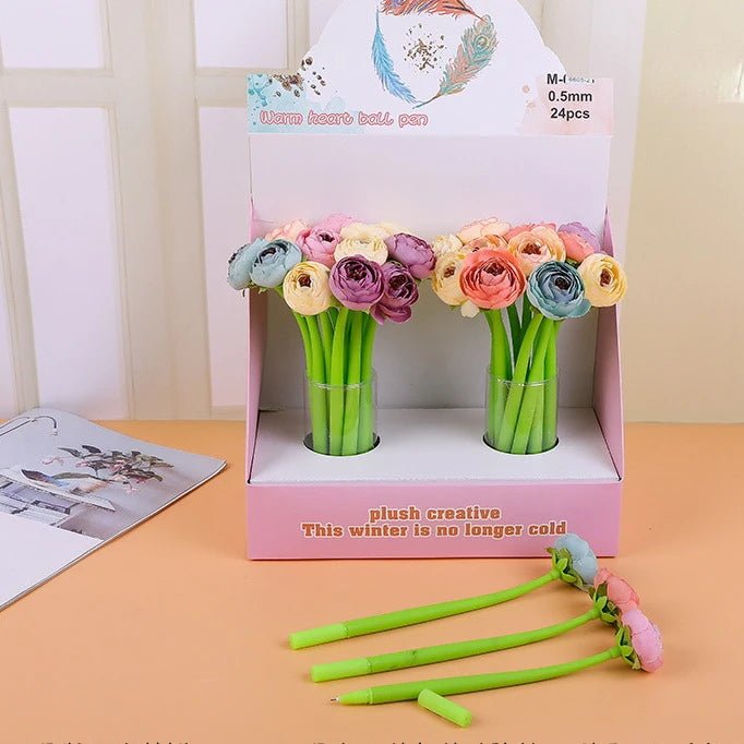 24 peças caneta flor - Creative Brinquedos