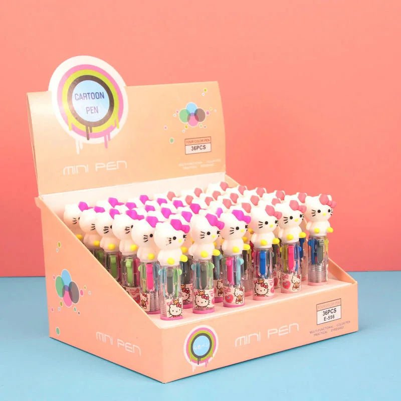 12/36 peças caneta 4 cores Hello Kitty Sanrio - Creative Brinquedos
