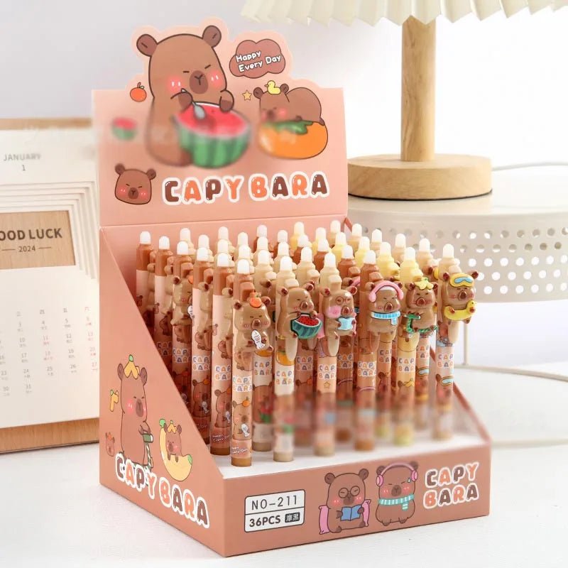 36 peças caneta apagável capivara - Creative Brinquedos