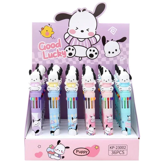 18/36 peças caneta 10 cores Pochacco Sanrio
