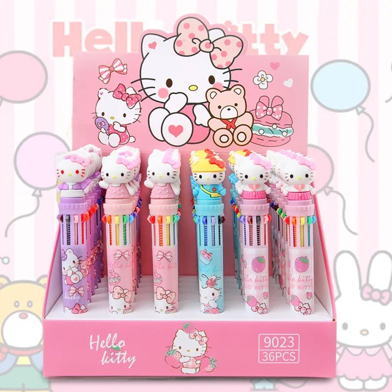 36peças peças caneta 10 cores Sanrio - Creative Brinquedos