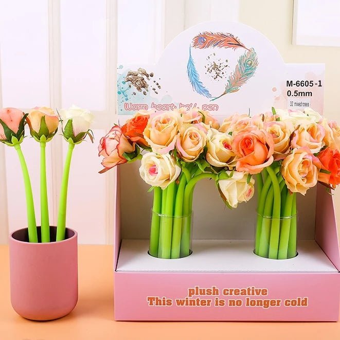 24 peças caneta flor - Creative Brinquedos