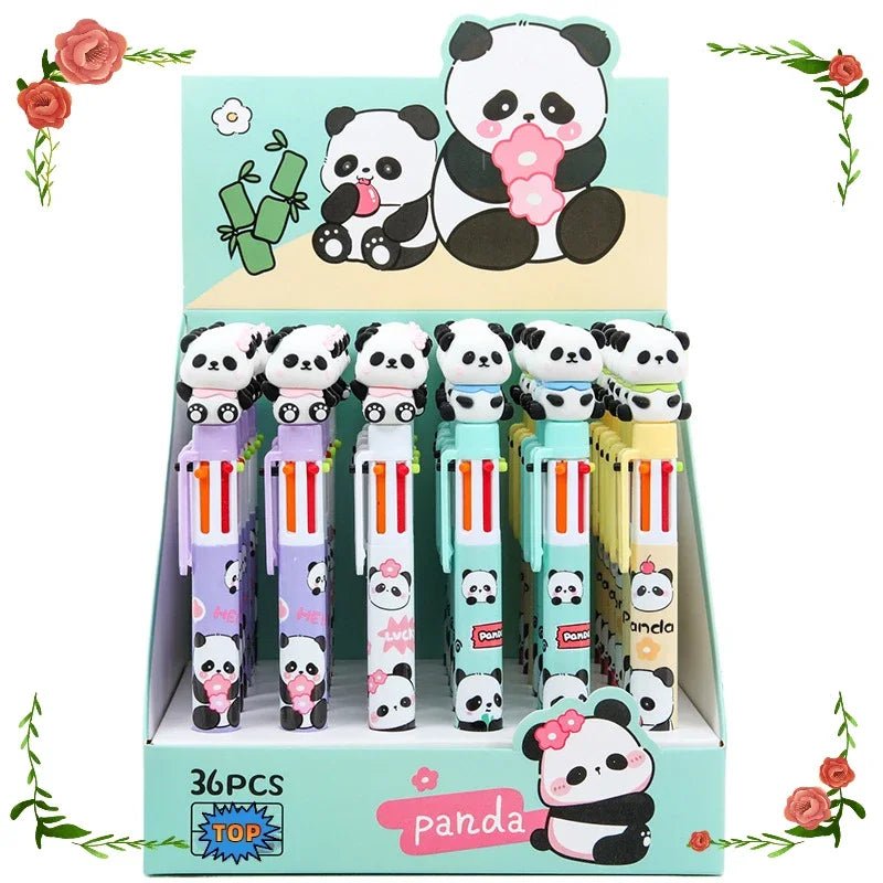 24 peças caneta panda 6 cores - Creative Brinquedos