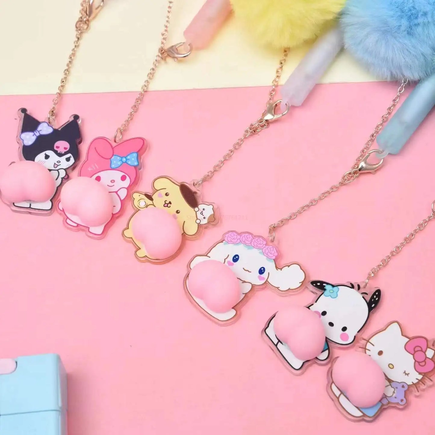 24 peças caneta pompom bumbum Sanrio - Creative Brinquedos
