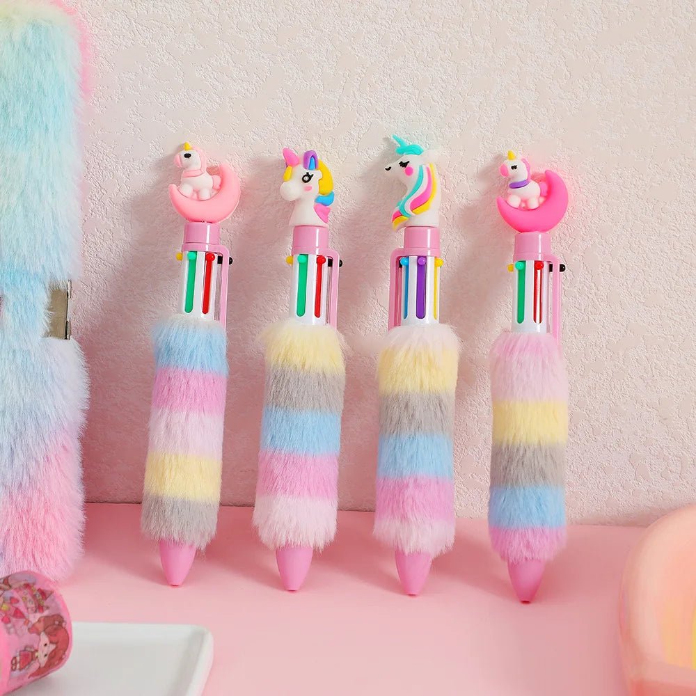 24 peças caneta pelúcia 6 cores - Creative Brinquedos