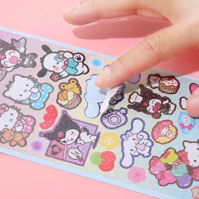60 cartelas adesivos Sanrio - Creative Brinquedos
