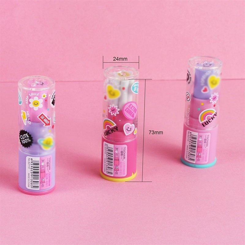 24 peças apontador e borracha - Creative Brinquedos