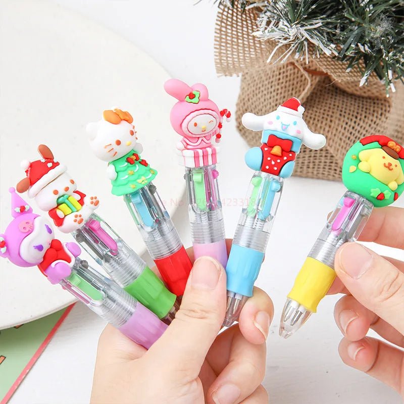 6 canetas mini 4 cores Sanrio - Creative Brinquedos