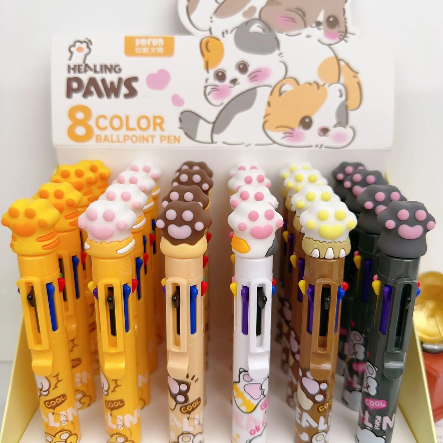 24 peças caneta 8 cores - Creative Brinquedos