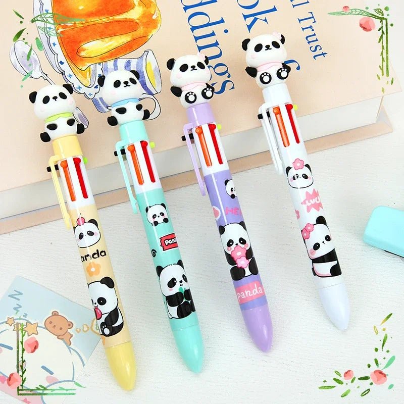 24 peças caneta panda 6 cores - Creative Brinquedos