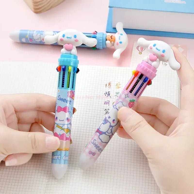 18/36 peças caneta 10 cores Cinnamoroll Sanrio - Creative Brinquedos