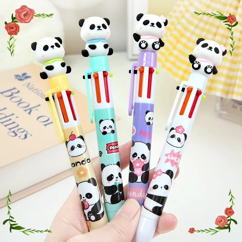 24 peças caneta panda 6 cores - Creative Brinquedos
