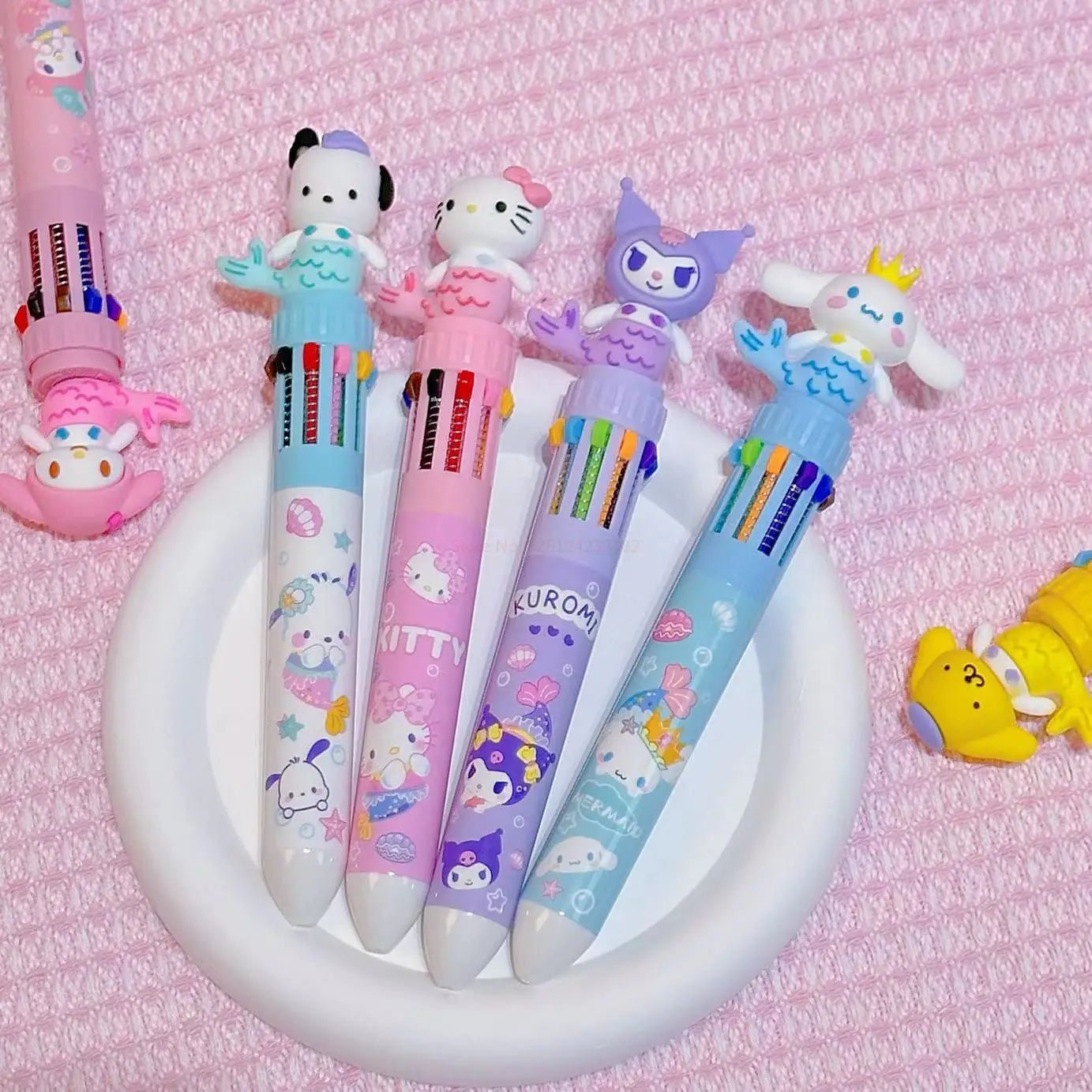 5 canetas Sanrio 10 cores - Creative Brinquedos